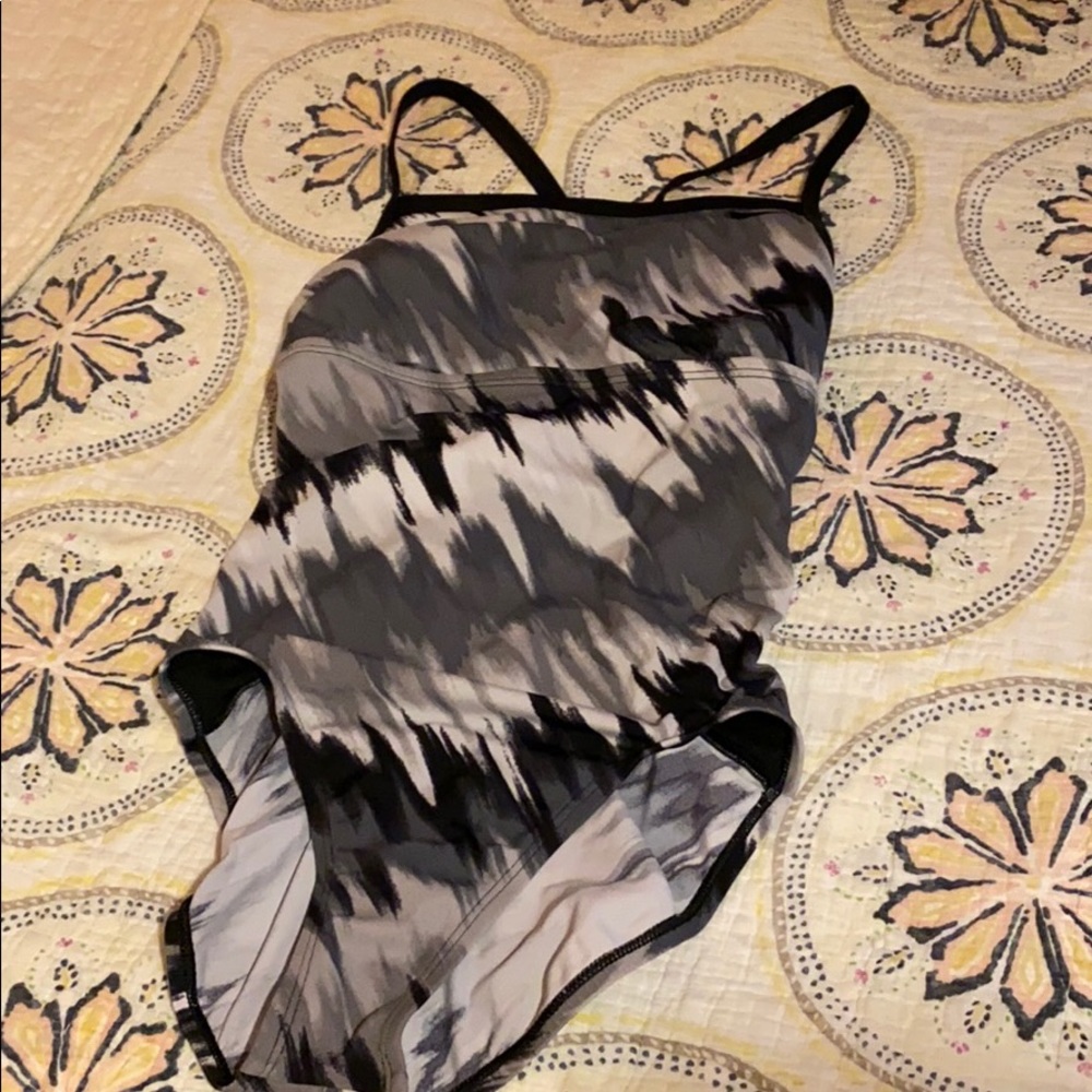 Nike one piece open back bathing suit